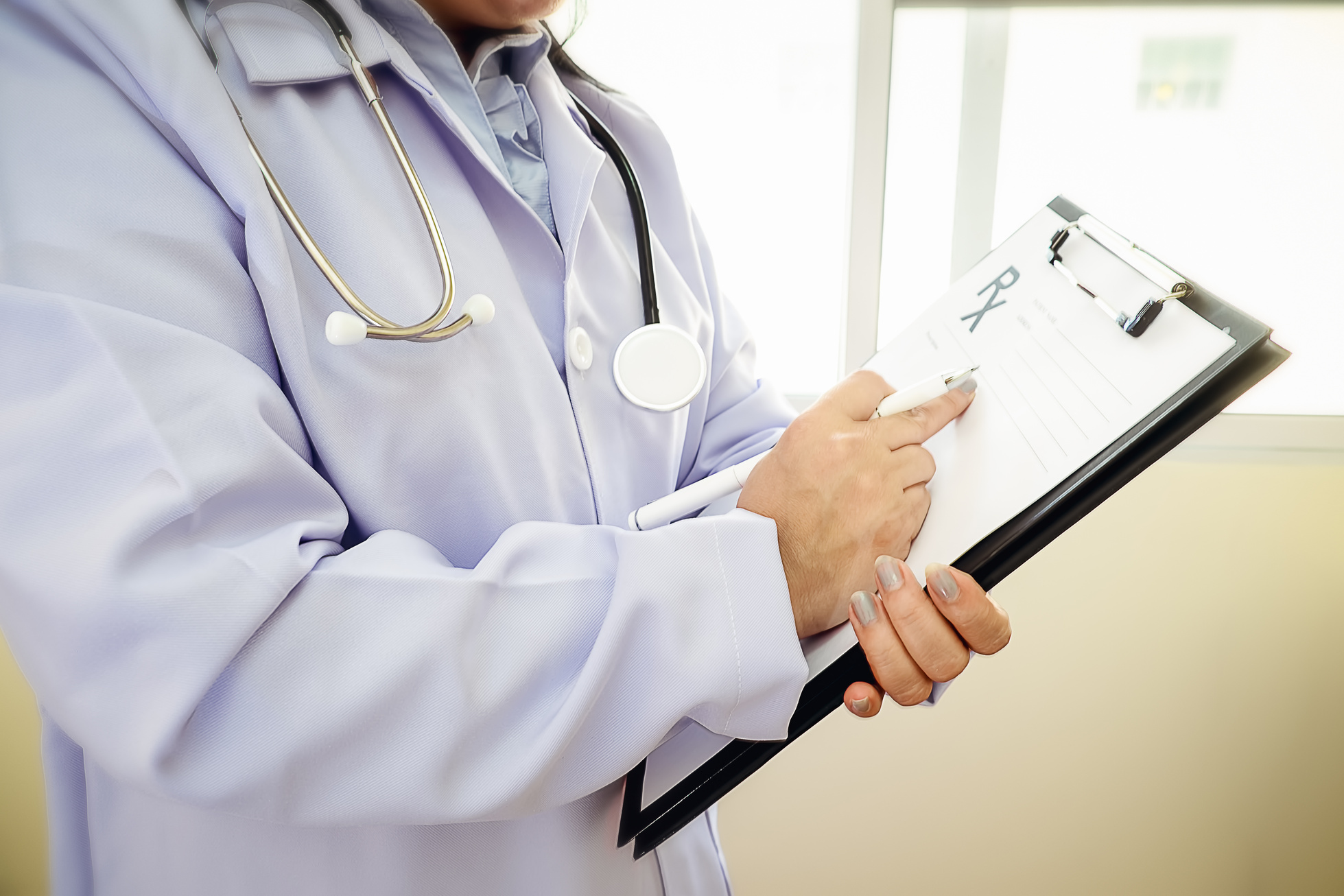 Medicine Doctor Working in Hospital or Pharmacist Sitting
